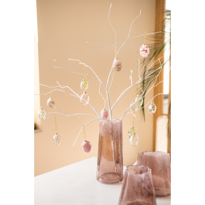 Glazen paashangers roze